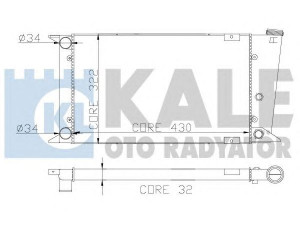 KALE OTO RADYATÖR 118000 radiatorius, variklio aušinimas
171 121 251 E, 861 121 253, 171 121 251 K