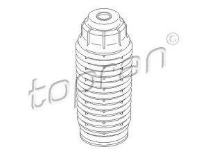 TOPRAN 301 571 apsauginis dangtelis/gofruotoji membrana, amortizatorius 
 Pakaba -> Amortizatorius
1 023 326, 6 722 032, 93BB3K036AC