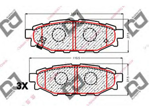 DJ PARTS BP1841 stabdžių trinkelių rinkinys, diskinis stabdys 
 Techninės priežiūros dalys -> Papildomas remontas
26696-AG010, 26696-AG030, 26696AG010
