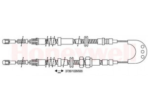 BENDIX 432183B trosas, stovėjimo stabdys 
 Stabdžių sistema -> Valdymo svirtys/trosai
6154286, 6168203, 6194542, 85GB2A603AG