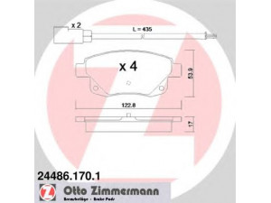 ZIMMERMANN 24486.170.1 stabdžių trinkelių rinkinys, diskinis stabdys 
 Techninės priežiūros dalys -> Papildomas remontas
1 371 454, 1 433 958