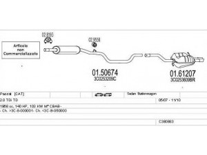 MTS C380883023066 išmetimo sistema 
 Išmetimo sistema -> Išmetimo sistema, visa