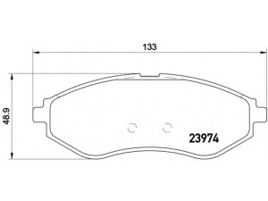 BREMBO P 24 048 stabdžių trinkelių rinkinys, diskinis stabdys 
 Techninės priežiūros dalys -> Papildomas remontas
96534653, 96534653