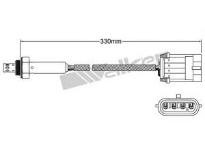 WALKER PRODUCTS 250-24807 lambda jutiklis 
 Išmetimo sistema -> Jutiklis/zondas
8 55 331, 90 509 276, 90 528 640