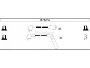NIPPARTS J5380500 uždegimo laido komplektas 
 Kibirkšties / kaitinamasis uždegimas -> Uždegimo laidai/jungtys
27501-24B00, 27501-24B10, 27501-24C00