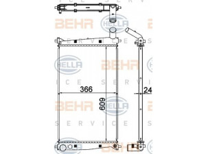 HELLA 8MK 376 757-021 radiatorius, variklio aušinimas