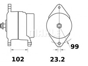 MAHLE ORIGINAL MG 490 kintamosios srovės generatorius
605576460, 1117965, 202 360 T91