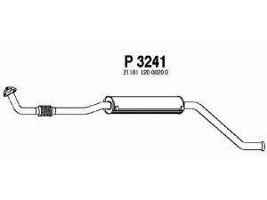 FENNO P3241 vidurinis duslintuvas 
 Išmetimo sistema -> Duslintuvas
211011200020