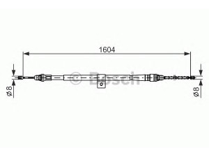 BOSCH 1 987 477 980 trosas, stovėjimo stabdys 
 Stabdžių sistema -> Valdymo svirtys/trosai
36530 AX600, 36530 AX601