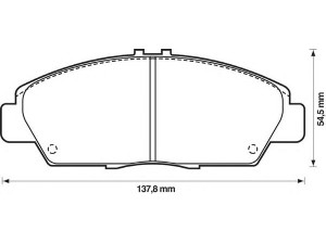 BENDIX 572350B stabdžių trinkelių rinkinys, diskinis stabdys 
 Techninės priežiūros dalys -> Papildomas remontas
45022S30G10, 45022S30G11, 45022S30G12