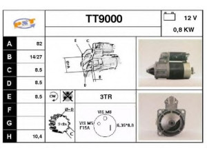 SNRA TT9000 starteris