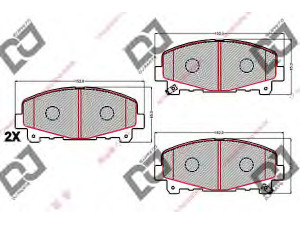 DJ PARTS BP2138 stabdžių trinkelių rinkinys, diskinis stabdys 
 Techninės priežiūros dalys -> Papildomas remontas
45022TL0G50, 45022TL0G51