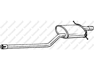BOSAL 280-241 galinis duslintuvas 
 Išmetimo sistema -> Duslintuvas