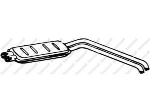 BOSAL 135-368 galinis duslintuvas 
 Išmetimo sistema -> Duslintuvas
5423.644, 5429.142, DX.182.2.0