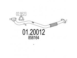 MTS 01.20012 išleidimo kolektorius 
 Išmetimo sistema -> Išmetimo vamzdžiai
858164