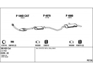 FENNO PE720 išmetimo sistema 
 Išmetimo sistema -> Išmetimo sistema, visa