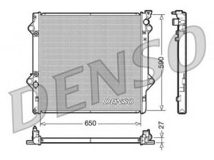 DENSO DRM50047 radiatorius, variklio aušinimas 
 Aušinimo sistema -> Radiatorius/alyvos aušintuvas -> Radiatorius/dalys
1640031350, 1640031351