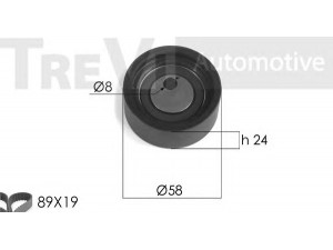 TREVI AUTOMOTIVE KD1137 paskirstymo diržo komplektas 
 Techninės priežiūros dalys -> Papildomas remontas