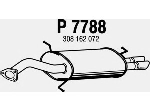 FENNO P7788 galinis duslintuvas 
 Išmetimo sistema -> Duslintuvas
30613763, 30816207, 308162072