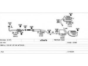 MTS C110334003299 išmetimo sistema 
 Išmetimo sistema -> Išmetimo sistema, visa
