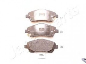 JAPANPARTS PA-206AF stabdžių trinkelių rinkinys, diskinis stabdys 
 Techninės priežiūros dalys -> Papildomas remontas
04465-05131, 04465-05210, 0446505270