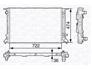 MAGNETI MARELLI 350213138800 radiatorius, variklio aušinimas 
 Aušinimo sistema -> Radiatorius/alyvos aušintuvas -> Radiatorius/dalys
8K0 121 251 AA, 8K0 121 251 Q, 8K0121251AA