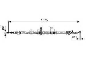 BOSCH 1 987 482 095 trosas, stovėjimo stabdys 
 Stabdžių sistema -> Valdymo svirtys/trosai
54420 65D10 000, 54420-65D10