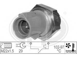 ERA 330185 temperatūros jungiklis, radiatoriaus ventiliatorius 
 Aušinimo sistema -> Siuntimo blokas, aušinimo skysčio temperatūra
1652990, 6142676, 6186463, 6186464