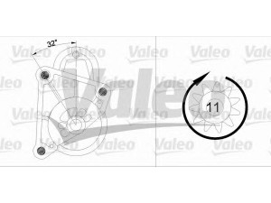 VALEO 455550 starteris 
 Elektros įranga -> Starterio sistema -> Starteris
9031303, 9031303.2, 90313032