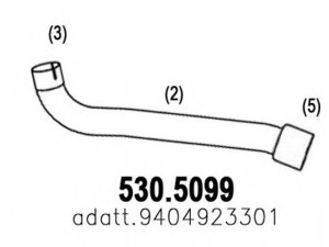 ASSO 530.5099 išleidimo kolektorius 
 Išmetimo sistema -> Išmetimo vamzdžiai
9304923301