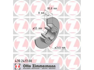 ZIMMERMANN 470.2417.00 stabdžių diskas 
 Stabdžių sistema -> Diskinis stabdys -> Stabdžių diskas
7701 207 823