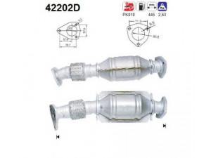 AS 42202D katalizatoriaus keitiklis 
 Išmetimo sistema -> Katalizatoriaus keitiklis
3B0131089AX, 8D0131089KX, 8D0131089QX