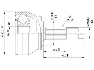 OPEN PARTS CVJ5014.10 jungčių komplektas, kardaninis velenas 
 Ratų pavara -> Sujungimai/komplektas
0005929237, 0005929240, 0007698900