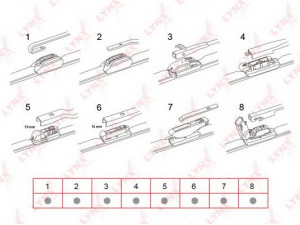 LYNXauto XF550 valytuvo gumelė 
 Priekinio stiklo valymo sistema -> Valytuvo gumelė
61 61 0 431 438, 1148288, 1202188