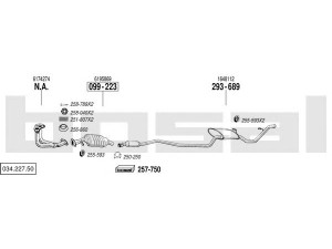 BOSAL 034.227.50 išmetimo sistema 
 Išmetimo sistema -> Išmetimo sistema, visa