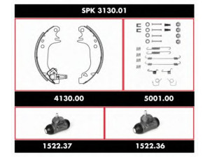 REMSA SPK 3130.01 stabdžių rinkinys, būgniniai stabdžiai 
 Stabdžių sistema -> Būgninis stabdys -> Stabdžių remonto rinkinys
4241-6X, 7701204236