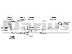 KLARIUS 900399U išmetimo sistema 
 Išmetimo sistema -> Išmetimo sistema, visa