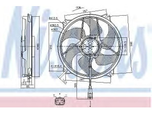 NISSENS 85790 ventiliatorius, radiatoriaus 
 Aušinimo sistema -> Oro aušinimas
1253A9, 1253A9
