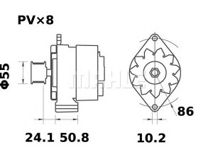 MAHLE ORIGINAL MG 274 kintamosios srovės generatorius
84254289, 84416587, 874 227 77