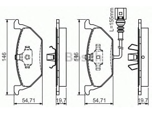 BOSCH 0 986 495 048 stabdžių trinkelių rinkinys, diskinis stabdys
1J0 698 151 D, 1J0 698 151 E, 1J0 698 151 F