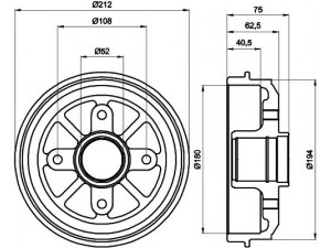 HELLA PAGID 8DT 355 301-311 stabdžių būgnas 
 Stabdžių sistema -> Būgninis stabdys -> Stabdžių būgnas
424734, 424734