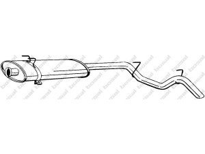 BOSAL 281-943 galinis duslintuvas 
 Išmetimo sistema -> Duslintuvas
45 00 129, 45 02 799, 77.00.302.363
