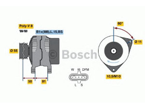 BOSCH 0 986 045 160 kintamosios srovės generatorius 
 Elektros įranga -> Kint. sr. generatorius/dalys -> Kintamosios srovės generatorius
42498713, 4892318, 4 892 318