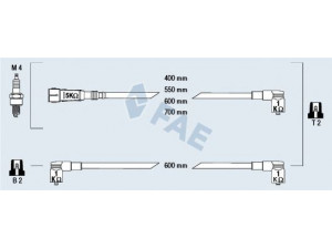 FAE 85693 uždegimo laido komplektas 
 Kibirkšties / kaitinamasis uždegimas -> Uždegimo laidai/jungtys