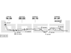 BOSAL 074.082.50 išmetimo sistema 
 Išmetimo sistema -> Išmetimo sistema, visa