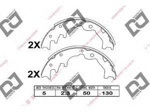 DJ PARTS BS1032 stabdžių trinkelių komplektas 
 Techninės priežiūros dalys -> Papildomas remontas
LA0126310, LA0126310A, LA0126330