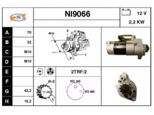 SNRA NI9066 starteris 
 Elektros įranga -> Starterio sistema -> Starteris
M8T76071, M8T76072, 23300EB300