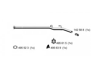 ERNST 522458 išleidimo kolektorius 
 Išmetimo sistema -> Išmetimo vamzdžiai
82 00 086 858