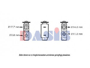 AKS DASIS 840560N išsiplėtimo vožtuvas, oro kondicionavimas 
 Oro kondicionavimas -> Vožtuvai
92857312305, 20443850, 3090882
