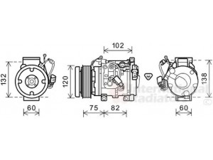 VAN WEZEL 5300K664 kompresorius, oro kondicionierius 
 Oro kondicionavimas -> Kompresorius/dalys
88320-6A320, 883206A320
